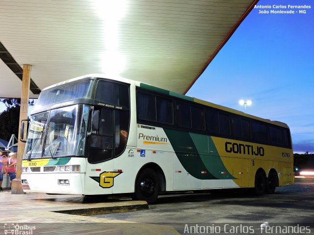 Empresa Gontijo de Transportes 15710 na cidade de João Monlevade, Minas Gerais, Brasil, por Antonio Carlos Fernandes. ID da foto: 3645182.