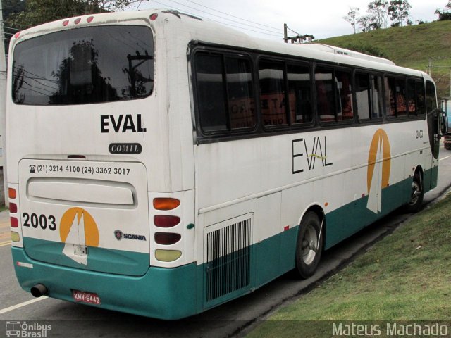 EVAL - Empresa de Viação Angrense 2003 na cidade de Rio Claro, Rio de Janeiro, Brasil, por Mateus Machado. ID da foto: 3648552.