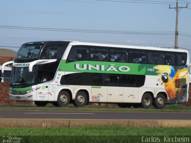 Empresa União de Transportes 4185 na cidade de Foz do Iguaçu, Paraná, Brasil, por Carlos Kircheim. Número da foto: #3649594.