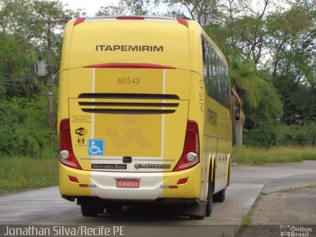 Viação Itapemirim 60543 na cidade de Recife, Pernambuco, Brasil, por Jonathan Silva. Número da foto: #3649533.