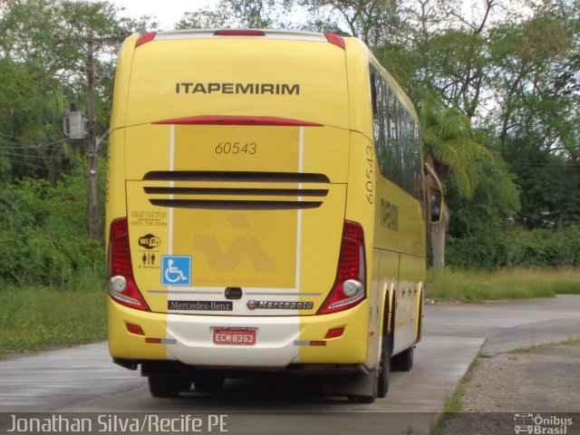 Viação Itapemirim 60543 na cidade de Recife, Pernambuco, Brasil, por Jonathan Silva. ID da foto: 3649533.