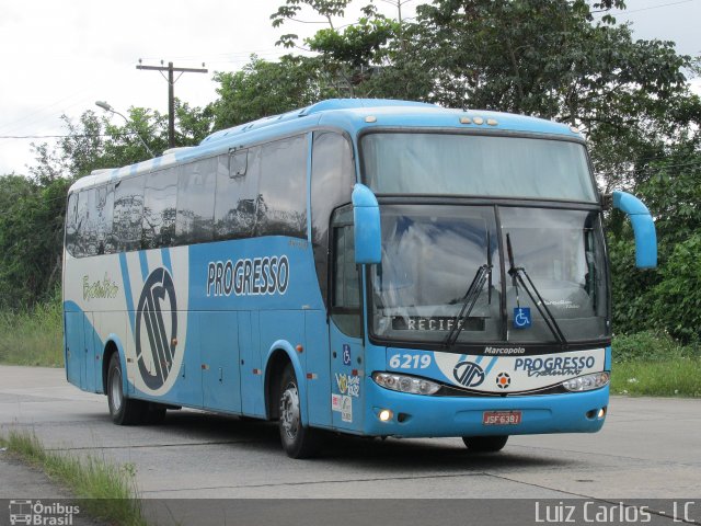 Auto Viação Progresso 6219 na cidade de Recife, Pernambuco, Brasil, por Luiz Carlos de Santana. ID da foto: 3612363.