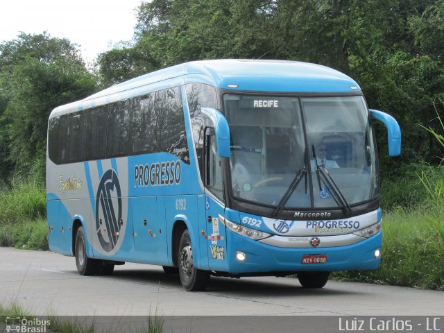 Auto Viação Progresso 6192 na cidade de Recife, Pernambuco, Brasil, por Luiz Carlos de Santana. Número da foto: #3612219.