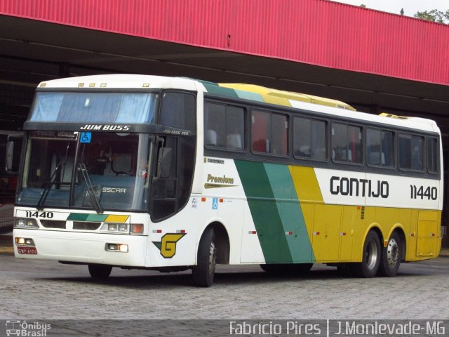 Empresa Gontijo de Transportes 11440 na cidade de João Monlevade, Minas Gerais, Brasil, por Fabrício  Francisco Pires. ID da foto: 3651736.