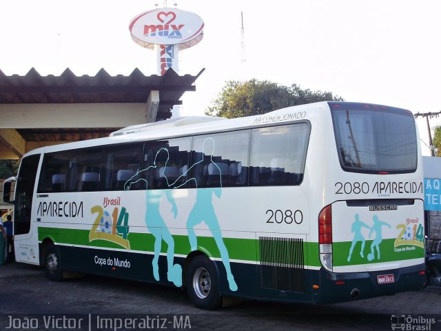 Viação Nossa Senhora Aparecida 2080 na cidade de Imperatriz, Maranhão, Brasil, por João Victor. ID da foto: 3653733.