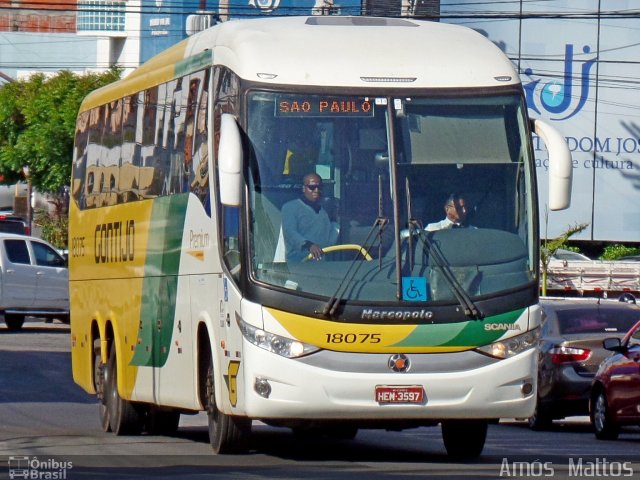 Empresa Gontijo de Transportes 18075 na cidade de Fortaleza, Ceará, Brasil, por Amós  Mattos. ID da foto: 3654337.