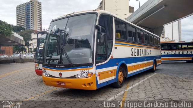 Viação Sertaneja 1450 na cidade de Belo Horizonte, Minas Gerais, Brasil, por Luis Philippe Cardoso Coelho. ID da foto: 3655144.