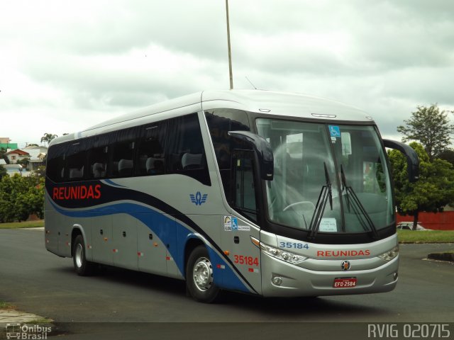 Reunidas Transportes Coletivos 35184 na cidade de Pato Branco, Paraná, Brasil, por Rodrigo Augusto  Vignaga. ID da foto: 3658744.