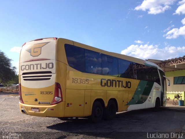 Empresa Gontijo de Transportes 18385 na cidade de Bom Jesus da Lapa, Bahia, Brasil, por Luciano Diniz. Número da foto: #3659639.