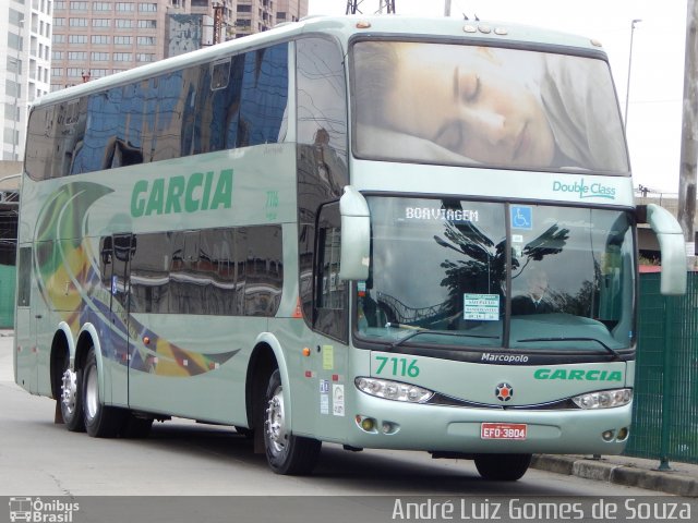 Viação Garcia 7116 na cidade de São Paulo, São Paulo, Brasil, por André Luiz Gomes de Souza. Número da foto: #3659220.