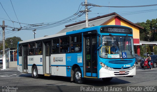 Viação Paratodos > São Jorge > Metropolitana São Paulo > Mobibrasil 6 3685 na cidade de São Paulo, São Paulo, Brasil, por Cristiano Soares da Silva. ID da foto: 3660642.