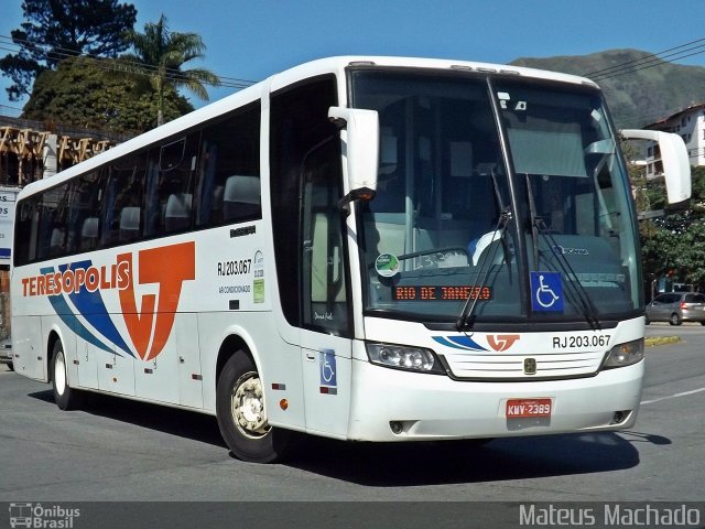 Viação Teresópolis RJ 203.067 na cidade de Teresópolis, Rio de Janeiro, Brasil, por Mateus Machado. Número da foto: #3661663.