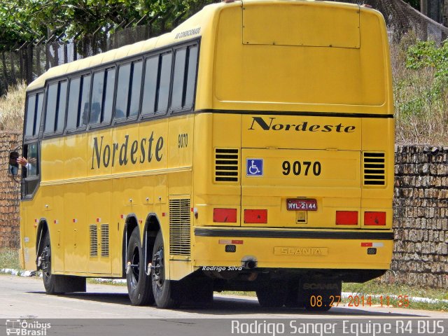Viação Nordeste 9070 na cidade de Natal, Rio Grande do Norte, Brasil, por Rodrigo S. G Busólogo do Brasil. Número da foto: #3663201.