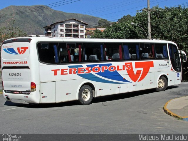 Viação Teresópolis RJ 203.006 na cidade de Teresópolis, Rio de Janeiro, Brasil, por Mateus Machado. Número da foto: #3663730.