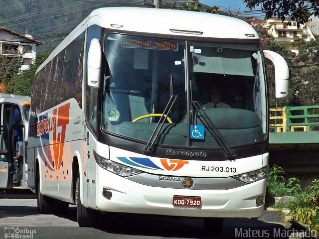 Viação Teresópolis RJ 203.013 na cidade de Teresópolis, Rio de Janeiro, Brasil, por Mateus Machado. Número da foto: #3663750.