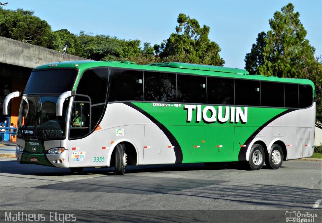 Transporte e Turismo Tiquin 3355 na cidade de Curitiba, Paraná, Brasil, por Matheus Etges. ID da foto: 3665775.