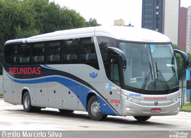 Reunidas Transportes Coletivos 35184 na cidade de Curitiba, Paraná, Brasil, por Danilo Marcelo Silva. ID da foto: 3667928.