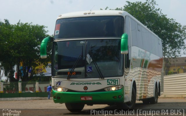 Empresa de Transportes Andorinha 5291 na cidade de Porto Velho, Rondônia, Brasil, por Phelipe Gabriel Campos de Souza. ID da foto: 3667631.