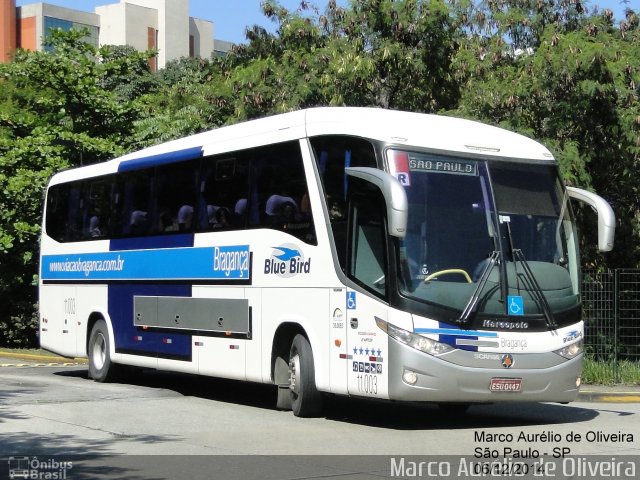 Auto Viação Bragança 11.003 na cidade de São Paulo, São Paulo, Brasil, por Marco Aurélio de Oliveira. Número da foto: #3670075.