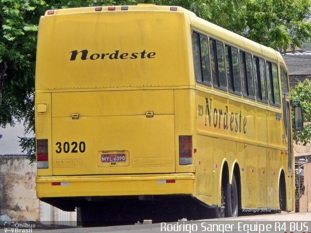Viação Nordeste 3020 na cidade de Natal, Rio Grande do Norte, Brasil, por Rodrigo S. G Busólogo do Brasil. Número da foto: #3668471.