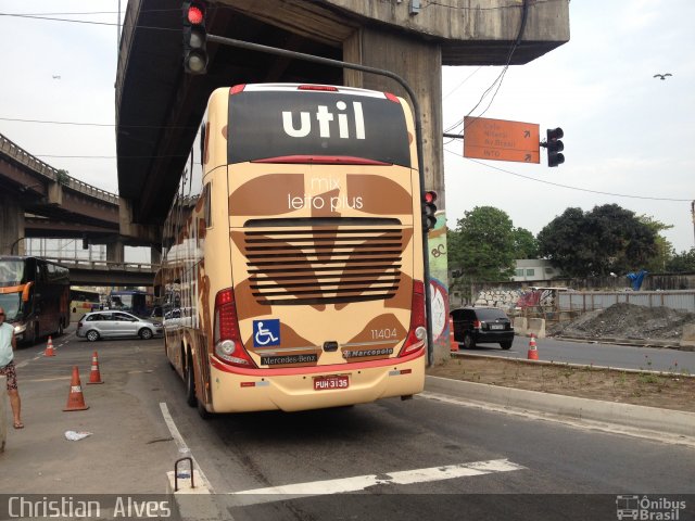 UTIL - União Transporte Interestadual de Luxo 11404 na cidade de Rio de Janeiro, Rio de Janeiro, Brasil, por Christian  Alves. Número da foto: #3670042.