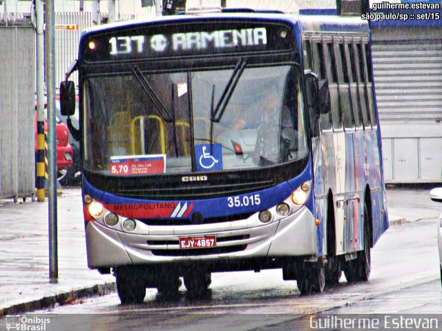 Transmetro Transportes Metropolitanos 35.015 na cidade de São Paulo, São Paulo, Brasil, por Guilherme Estevan. Número da foto: #3669371.