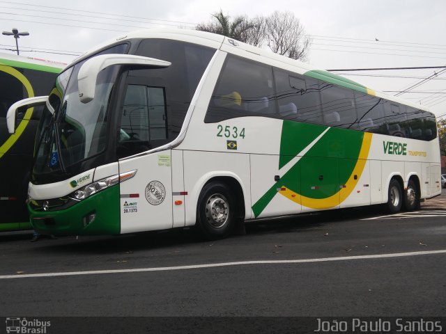 Verde Transportes 2534 na cidade de Londrina, Paraná, Brasil, por Joao Paulo. Número da foto: #3670011.