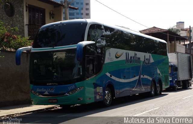 Marlim Azul Turismo 3133 na cidade de Ubá, Minas Gerais, Brasil, por Mateus da Silva Corrêa. Número da foto: #3669085.