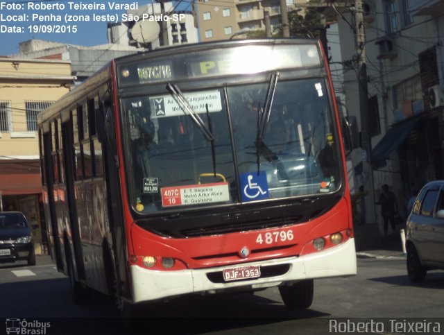 Express Transportes Urbanos Ltda 4 8796 na cidade de São Paulo, São Paulo, Brasil, por Roberto Teixeira. ID da foto: 3669152.