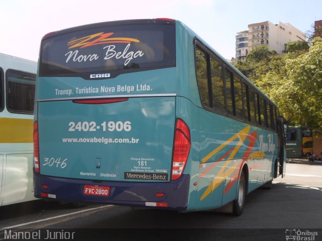 Nova Belga Transportadora Turística 3046 na cidade de Aparecida, São Paulo, Brasil, por Manoel Junior. ID da foto: 3670405.