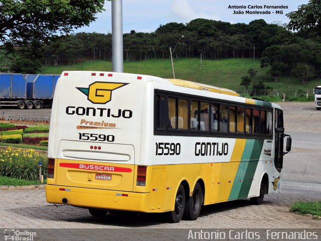 Empresa Gontijo de Transportes 15590 na cidade de João Monlevade, Minas Gerais, Brasil, por Antonio Carlos Fernandes. Número da foto: #3670794.
