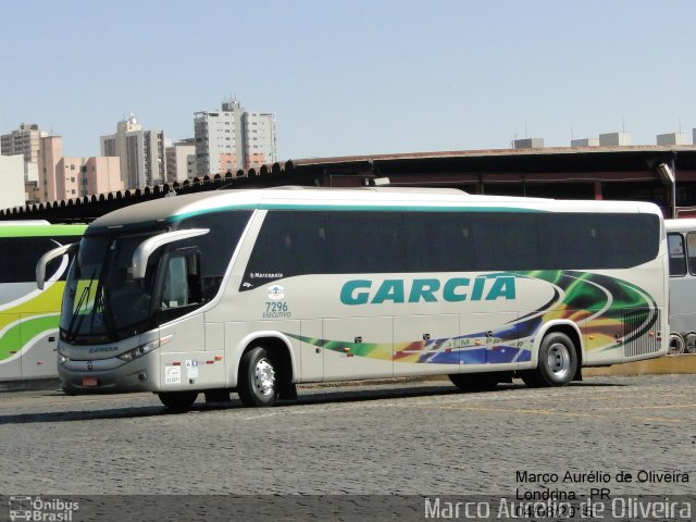 Viação Garcia 7296 na cidade de Londrina, Paraná, Brasil, por Marco Aurélio de Oliveira. Número da foto: #3615008.