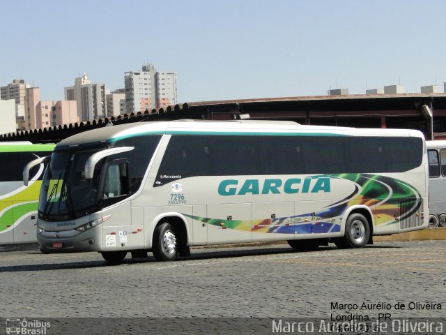 Viação Garcia 7296 na cidade de Londrina, Paraná, Brasil, por Marco Aurélio de Oliveira. ID da foto: 3615008.