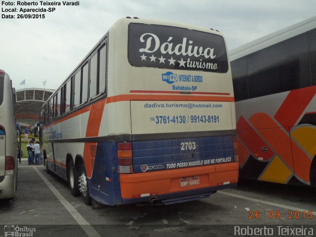 Dádiva Turismo 2703 na cidade de Aparecida, São Paulo, Brasil, por Roberto Teixeira. ID da foto: 3674001.