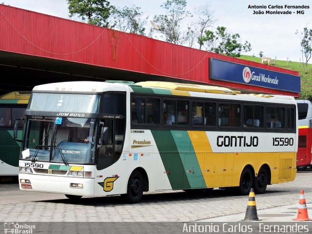 Empresa Gontijo de Transportes 15590 na cidade de João Monlevade, Minas Gerais, Brasil, por Antonio Carlos Fernandes. Número da foto: #3615534.