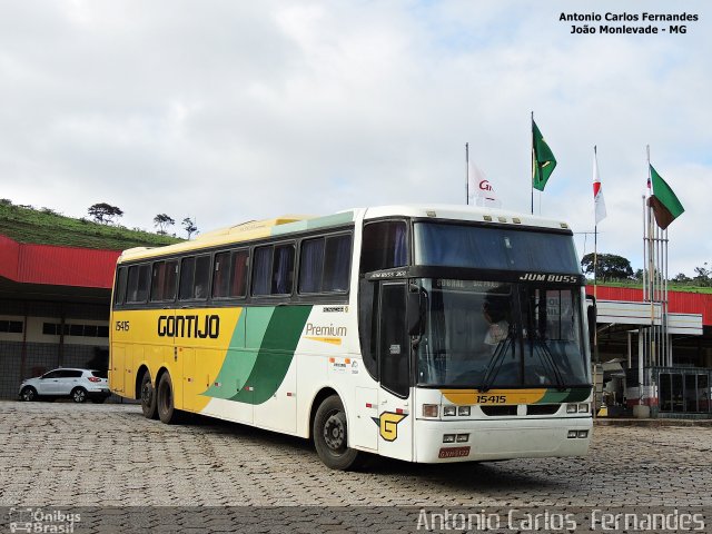 Empresa Gontijo de Transportes 15415 na cidade de João Monlevade, Minas Gerais, Brasil, por Antonio Carlos Fernandes. ID da foto: 3615332.