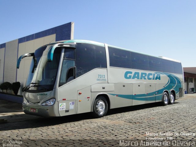 Viação Garcia 7312 na cidade de Londrina, Paraná, Brasil, por Marco Aurélio de Oliveira. ID da foto: 3615121.