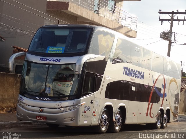 Transguga Transportes e Turismo 3065 na cidade de Trindade, Goiás, Brasil, por Douglas Andrez. ID da foto: 3617512.