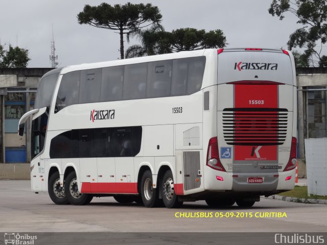 Kaissara - Viação Caiçara 15503 na cidade de Curitiba, Paraná, Brasil, por Paulo Roberto Chulis. Número da foto: #3618012.