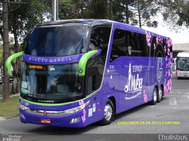 Viação Garcia 21150 na cidade de Curitiba, Paraná, Brasil, por Paulo Roberto Chulis. Número da foto: #3618017.