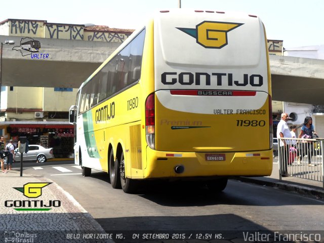 Empresa Gontijo de Transportes 11980 na cidade de Belo Horizonte, Minas Gerais, Brasil, por Valter Francisco. ID da foto: 3619513.