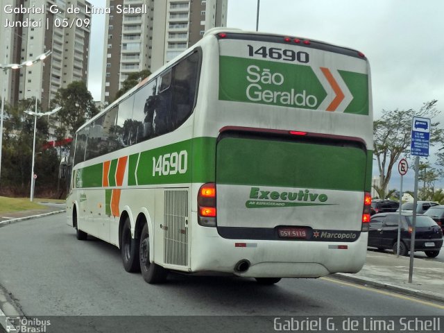 Cia. São Geraldo de Viação 14690 na cidade de Jundiaí, São Paulo, Brasil, por Gabriel Giacomin de Lima. ID da foto: 3620905.