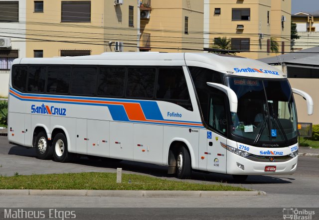 VUSC - Viação União Santa Cruz 2750 na cidade de Santa Maria, Rio Grande do Sul, Brasil, por Matheus Etges. ID da foto: 3620038.