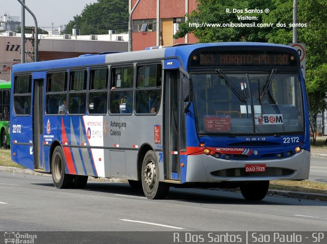 Viação Cidade de Caieiras 22.172 na cidade de São Paulo, São Paulo, Brasil, por Rafael Santos. ID da foto: 3620769.