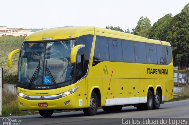Viação Itapemirim 60011 na cidade de Divisa Alegre, Minas Gerais, Brasil, por Carlos Eduardo Lopes. Número da foto: #3623450.