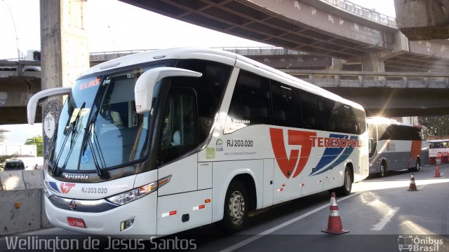 Viação Teresópolis RJ 203.020 na cidade de Rio de Janeiro, Rio de Janeiro, Brasil, por Wellington de Jesus Santos. ID da foto: 3621691.