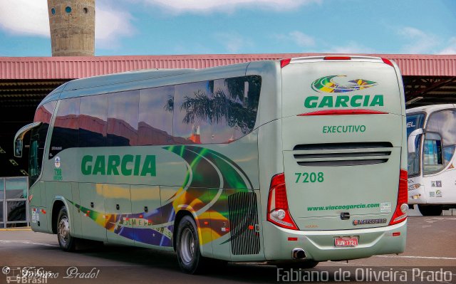 Viação Garcia 7208 na cidade de Londrina, Paraná, Brasil, por Fabiano de Oliveira Prado. ID da foto: 3622587.