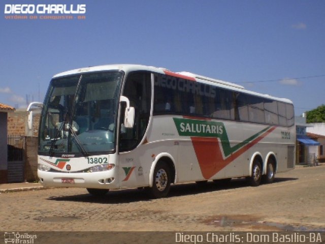 Viação Salutaris e Turismo 13802 na cidade de Vitória da Conquista, Bahia, Brasil, por Diego Charlis Coelho. Número da foto: #3625065.