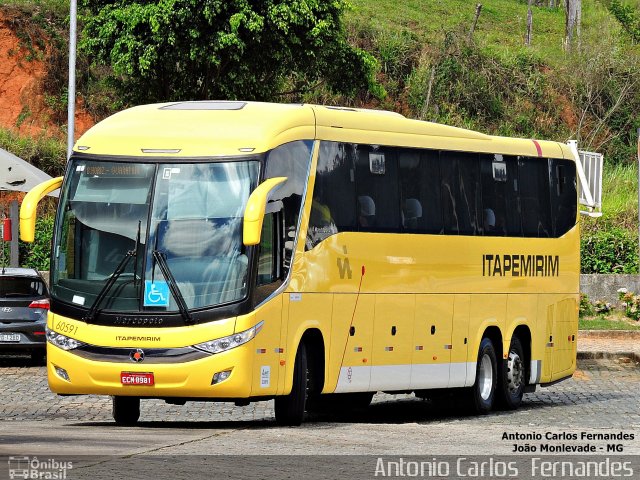 Viação Itapemirim 60591 na cidade de João Monlevade, Minas Gerais, Brasil, por Antonio Carlos Fernandes. ID da foto: 3624041.