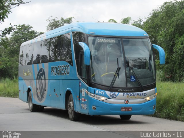 Auto Viação Progresso 6141 na cidade de Recife, Pernambuco, Brasil, por Luiz Carlos de Santana. Número da foto: #3625028.